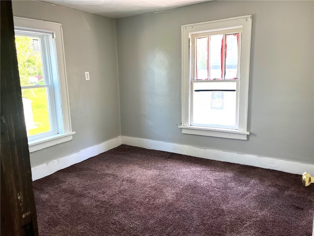 view of carpeted spare room