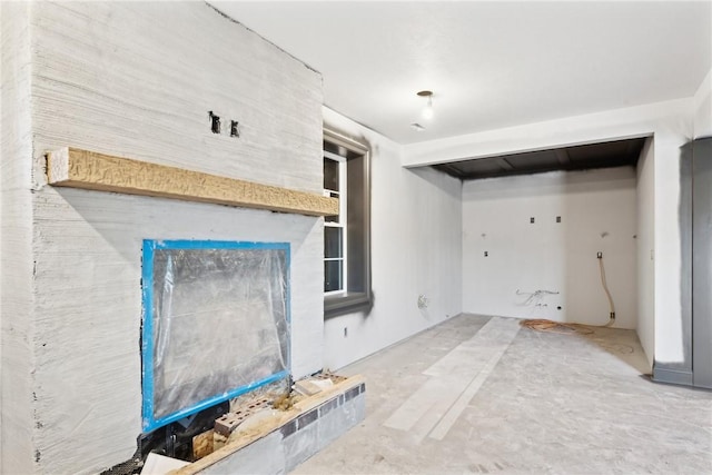 interior space featuring concrete floors