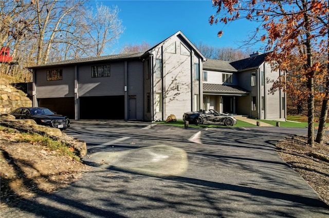 view of front of house featuring a garage