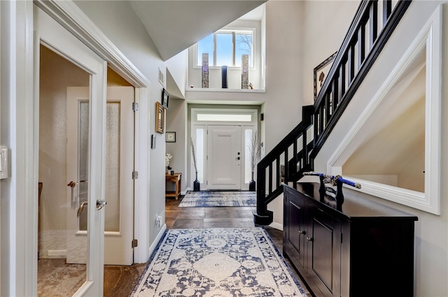 view of tiled foyer