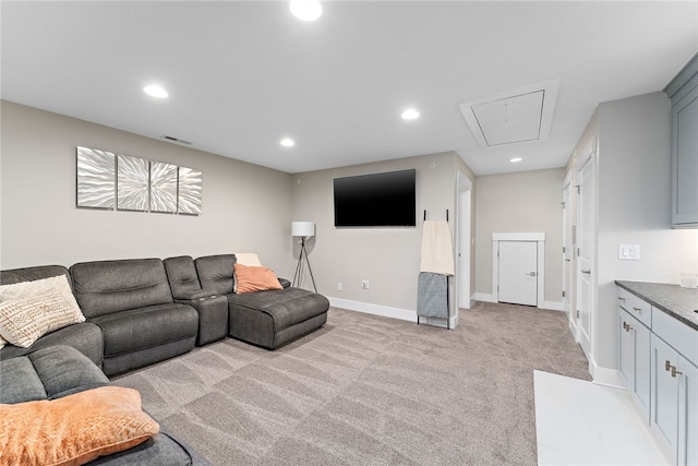 view of carpeted living room