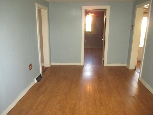 hall featuring dark hardwood / wood-style flooring