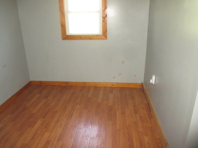 empty room featuring light wood-type flooring