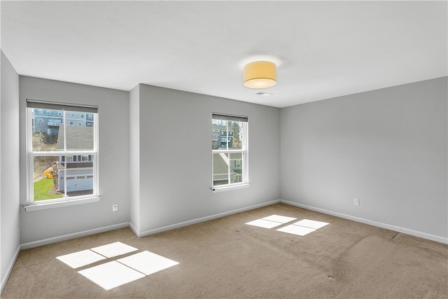 empty room with light carpet