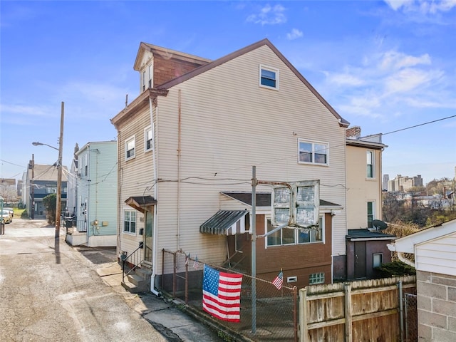 view of rear view of property