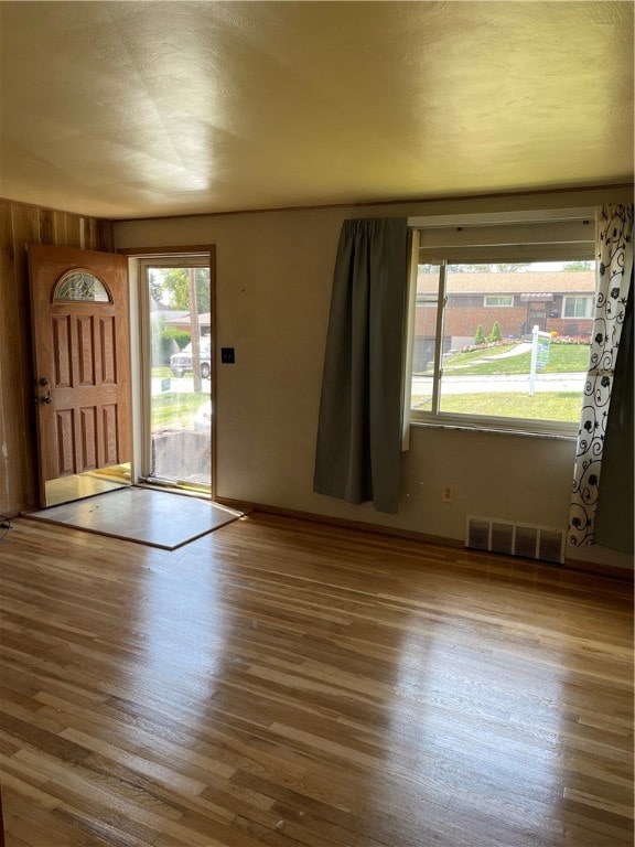 interior space featuring wood-type flooring and plenty of natural light