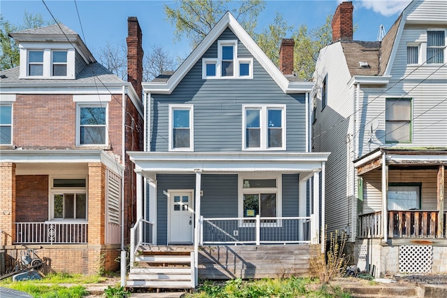 view of front facade featuring a porch