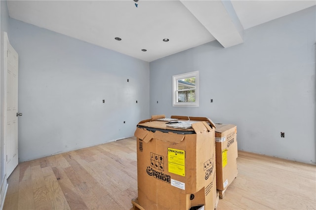 interior space with light wood-type flooring