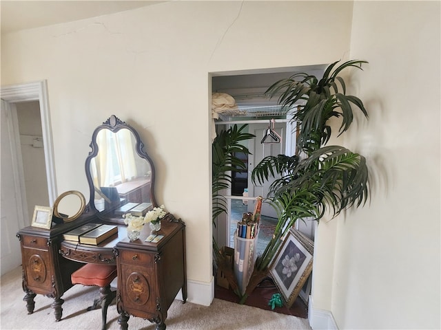 office area with carpet floors