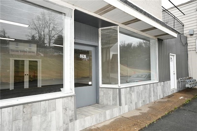 view of home's exterior featuring a balcony