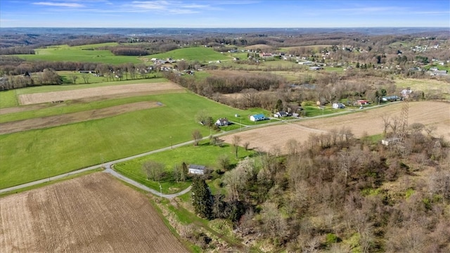 drone / aerial view featuring a rural view