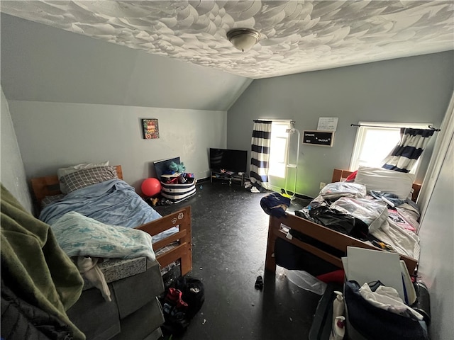 interior space featuring lofted ceiling