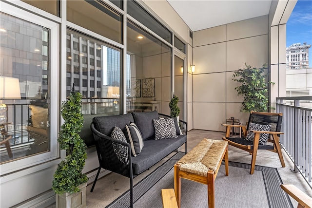 balcony with an outdoor living space