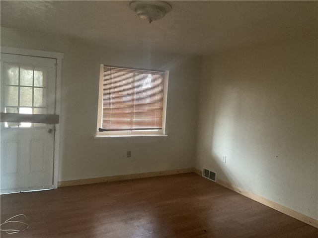 interior space featuring dark hardwood / wood-style flooring