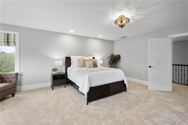 view of carpeted bedroom