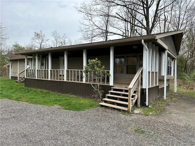 view of front of house with a porch