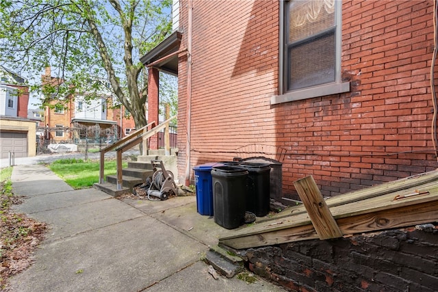 view of home's exterior featuring a garage