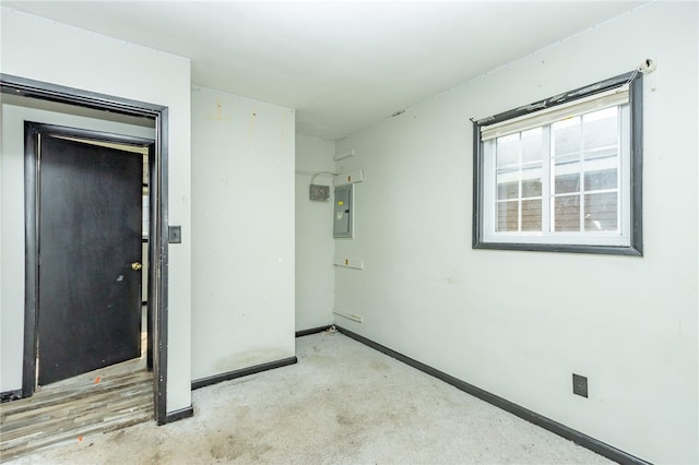 empty room featuring wood-type flooring