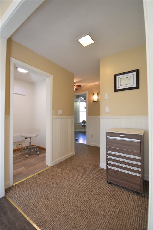 interior space featuring dark hardwood / wood-style floors