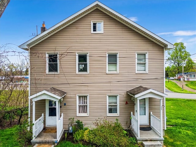 exterior space with a front yard