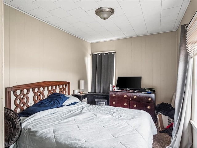 bedroom featuring carpet