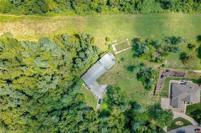 bird's eye view featuring a rural view