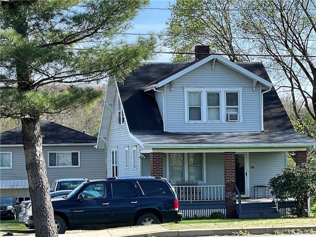 view of front of home with covered porch