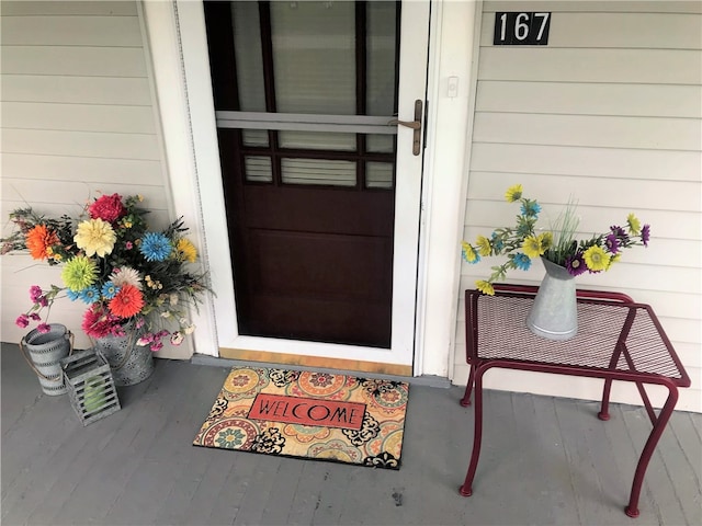 view of doorway to property