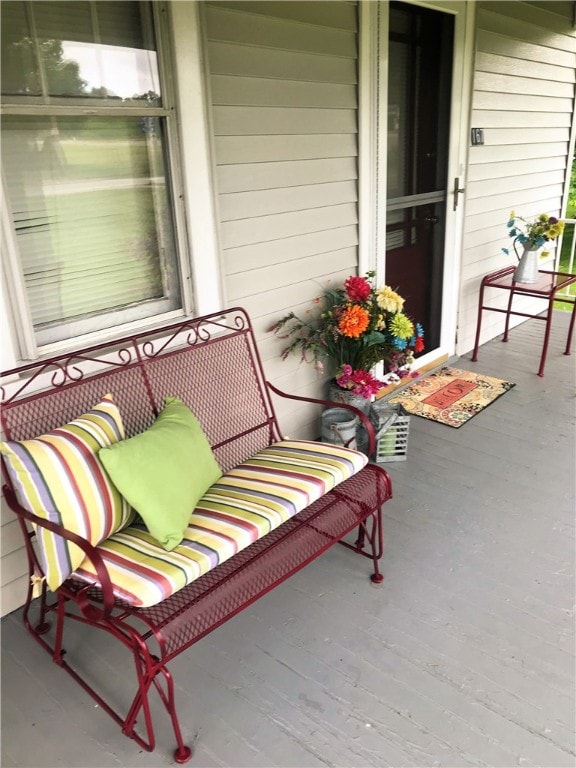 view of terrace with covered porch