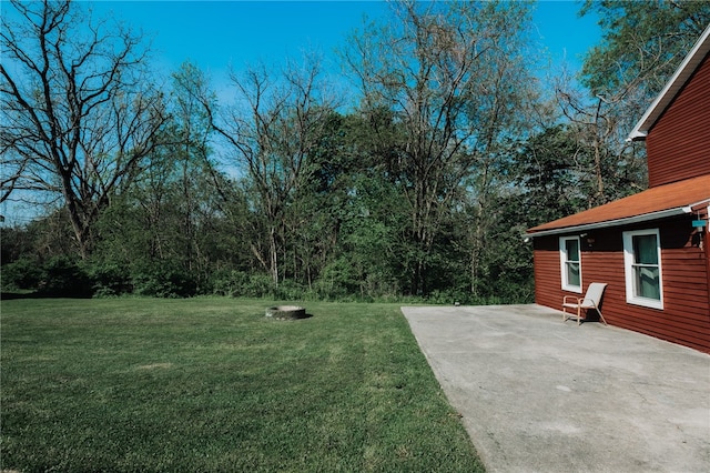 view of yard featuring a patio