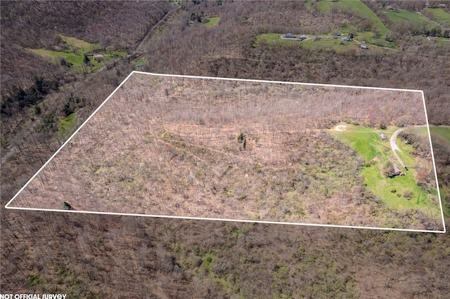 aerial view featuring a rural view