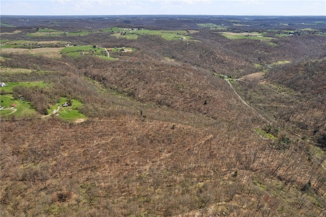 aerial view featuring a rural view