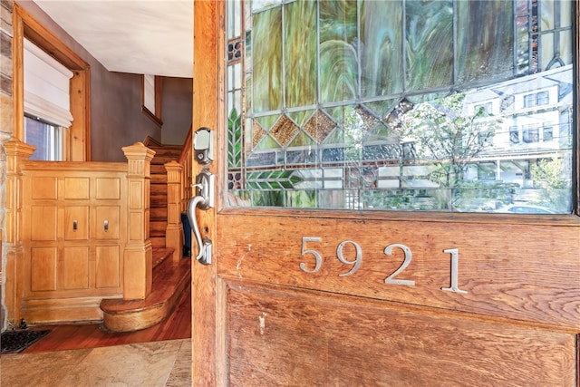 interior details featuring wood-type flooring