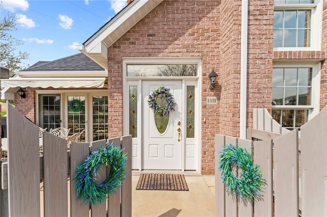 view of doorway to property