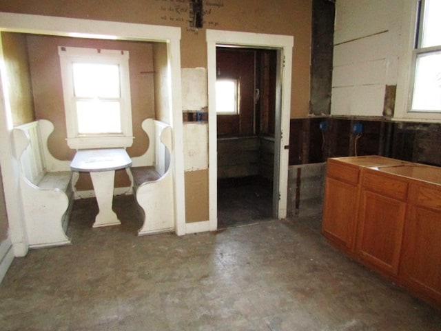 dining area featuring tile flooring