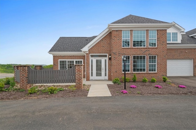 view of front facade featuring a garage