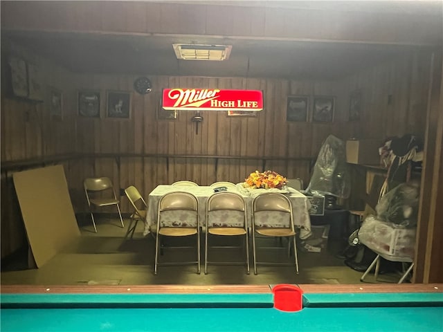 rec room featuring billiards