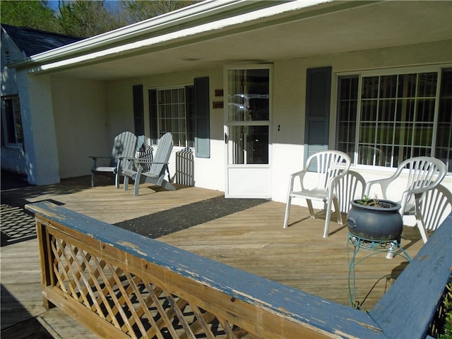 view of wooden terrace