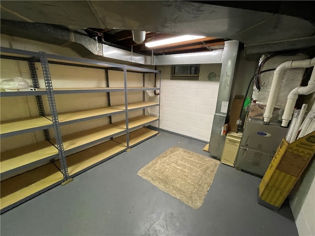 view of basement