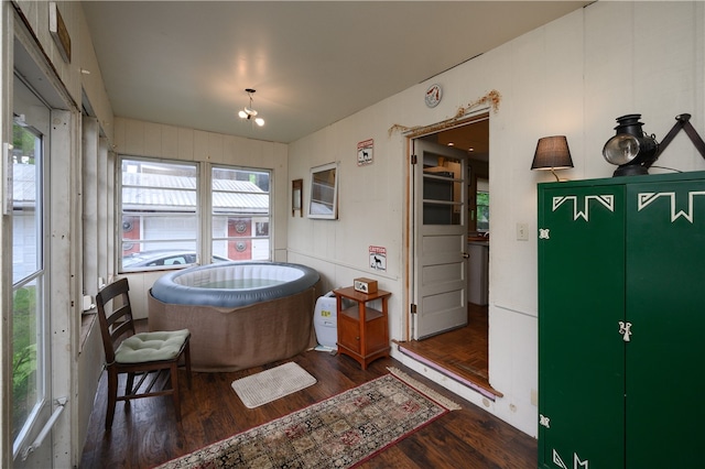 interior space with hardwood / wood-style floors