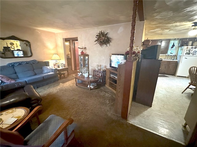 view of carpeted living room