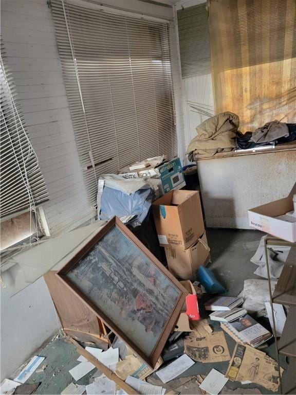 miscellaneous room featuring concrete flooring