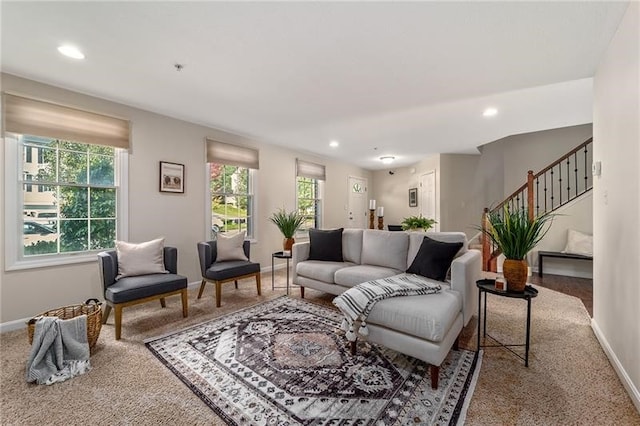 view of carpeted living room