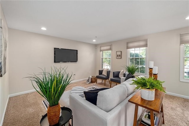 view of carpeted living room