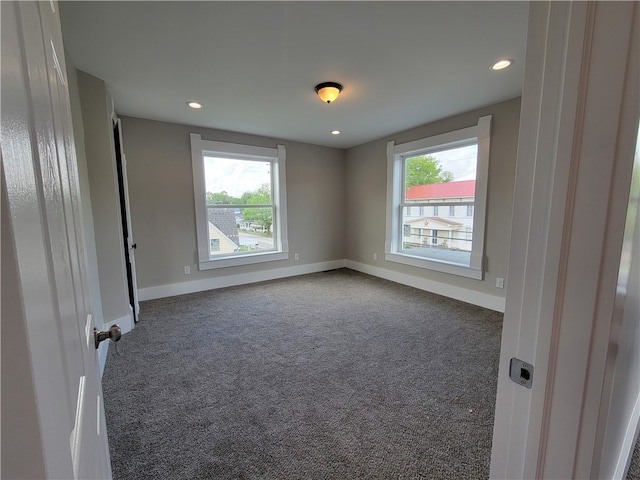 view of carpeted empty room