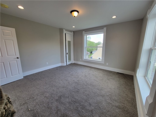 view of carpeted empty room