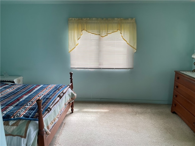 bedroom featuring carpet