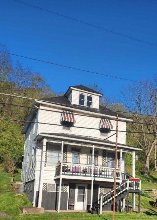 exterior space with a porch