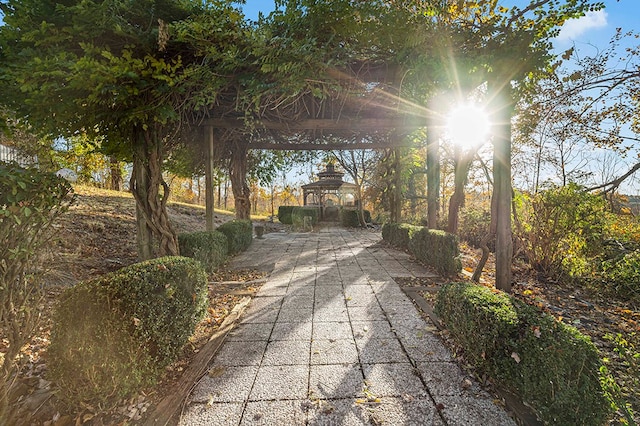 view of nearby features with a gazebo