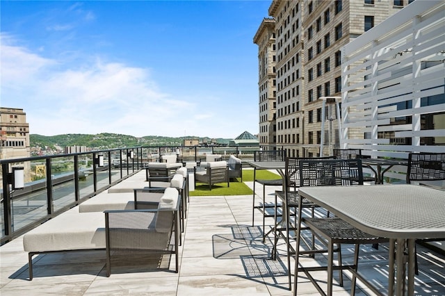 view of patio with an outdoor hangout area